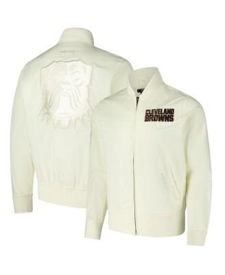 Pro Standard - Men's Cream Cleveland Browns Triple Tonal Full-Zip Twill Jacket
