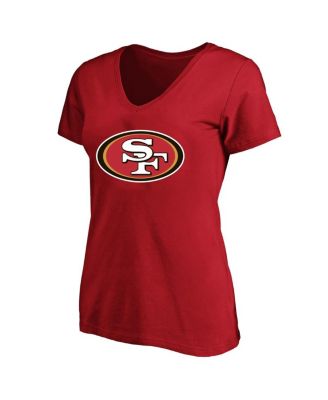 Women's Brock Purdy Scarlet San Francisco 49ers Plus Size Fair Catch Name Number Scoop Neck T-Shirt