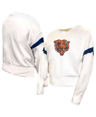 Fanatics - Women's White Chicago Bears Plus Size Fleece Pullover Sweatshirt