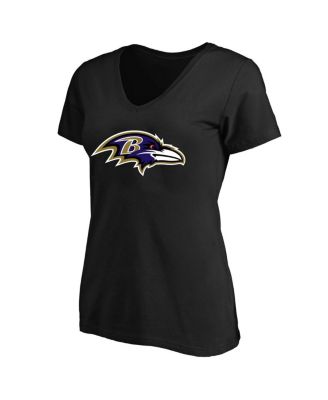 Fanatics - Women's Black Baltimore Ravens Plus Size V-neck T-shirt