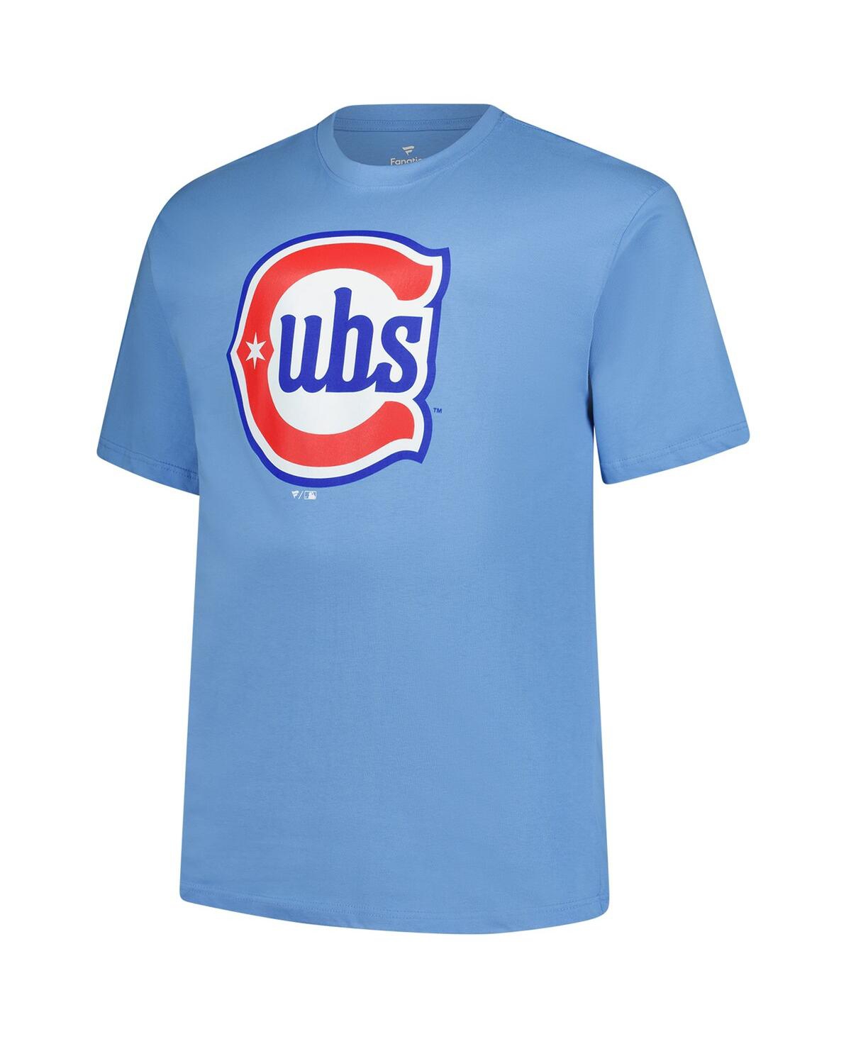 Fanatics Men's Pete Crow-armstrong Light Blue Chicago Cubs Big Tall Name Number T-shirt In Blue