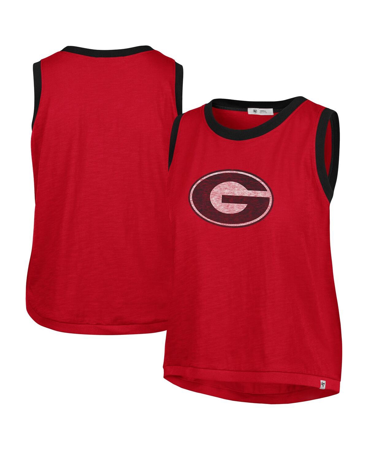 47 Brand Women's Red Georgia Bulldogs Premier Ringer Tank Top