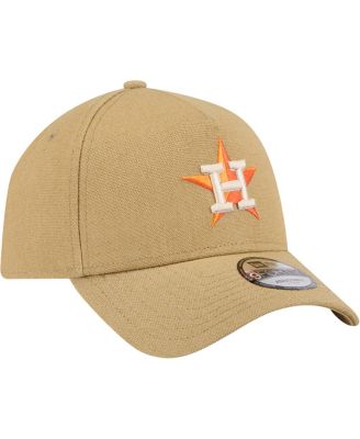 Men's Khaki Houston Astros Logo Essentials 9FORTY A-Frame Adjustable Hat