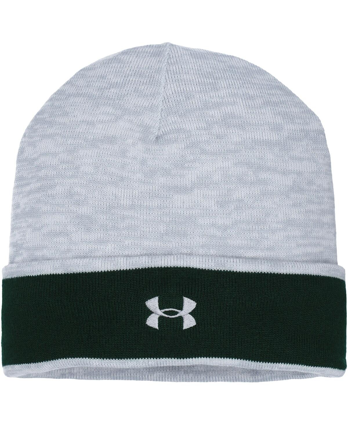 Under Armour Men's Gray Colorado State Rams Jacquard Cuffed Knit Hat In Gray