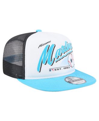Big Boys and Girls White Miami Marlins Retro 9FIFTY Snapback Hat