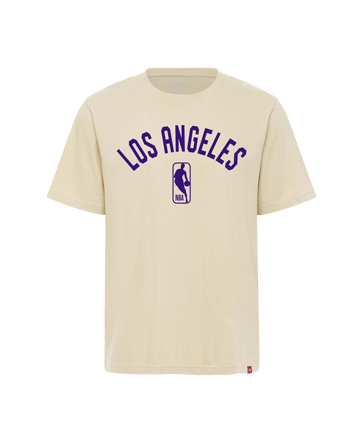 Sportiqe Men's And Women's Cream Los Angeles Lakers Duke Premium T-shirt In White