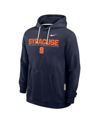 Men's Navy Syracuse Orange 2025 Sideline Performance Pullover Hoodie