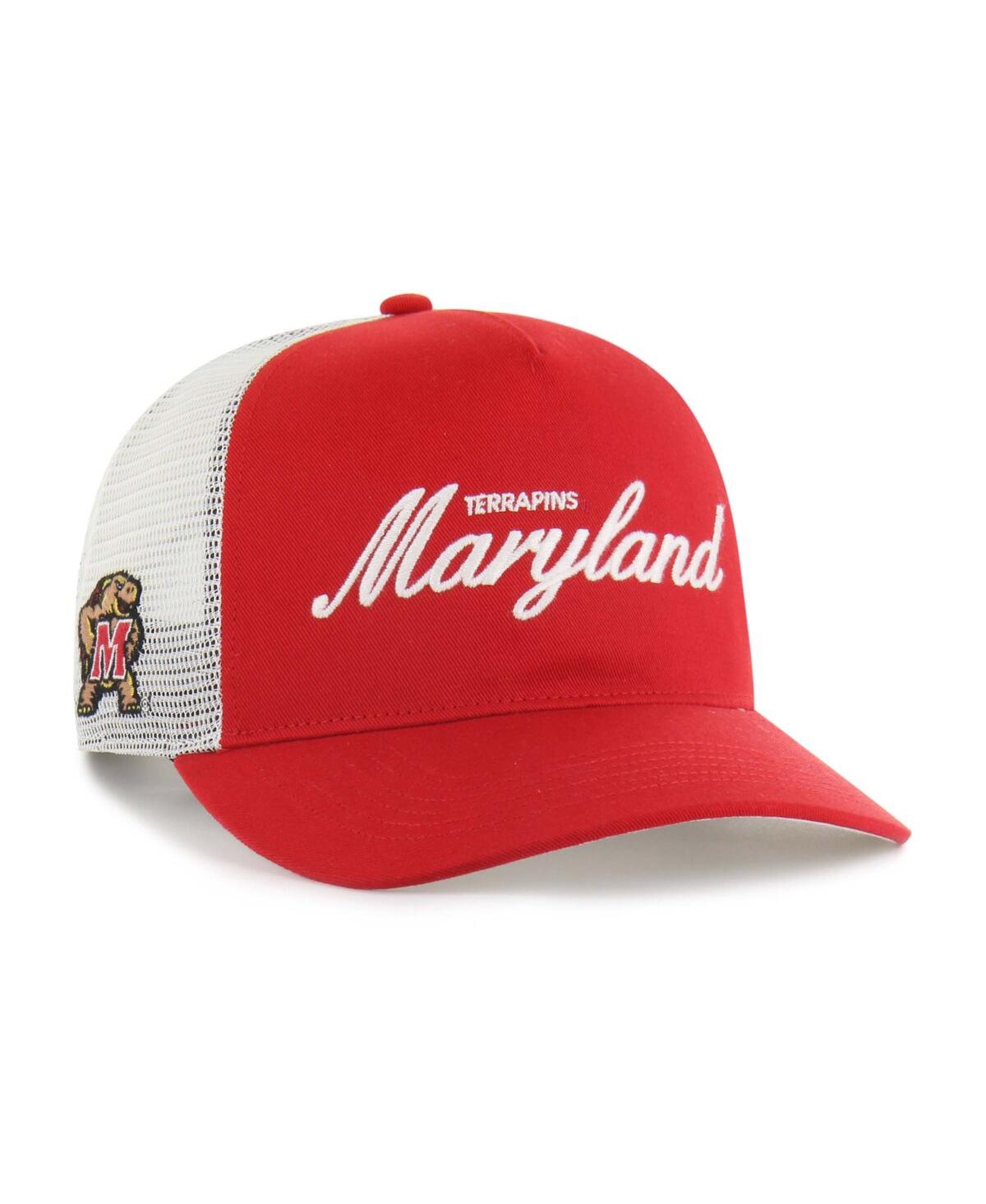 47 Brand Men's And Women's Red Maryland Terrapins Contemporary Basics Foundation Trucker Hitch Adjustable Hat In Red