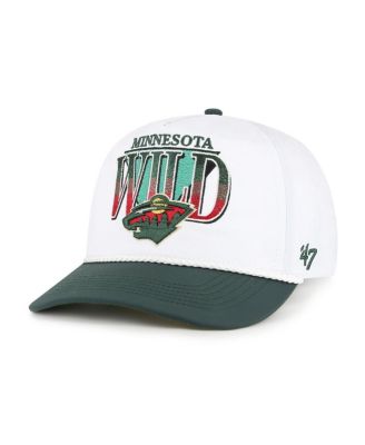'47 Brand - Men's White/Green Minnesota Wild Tribute Hitch Adjustable Hat