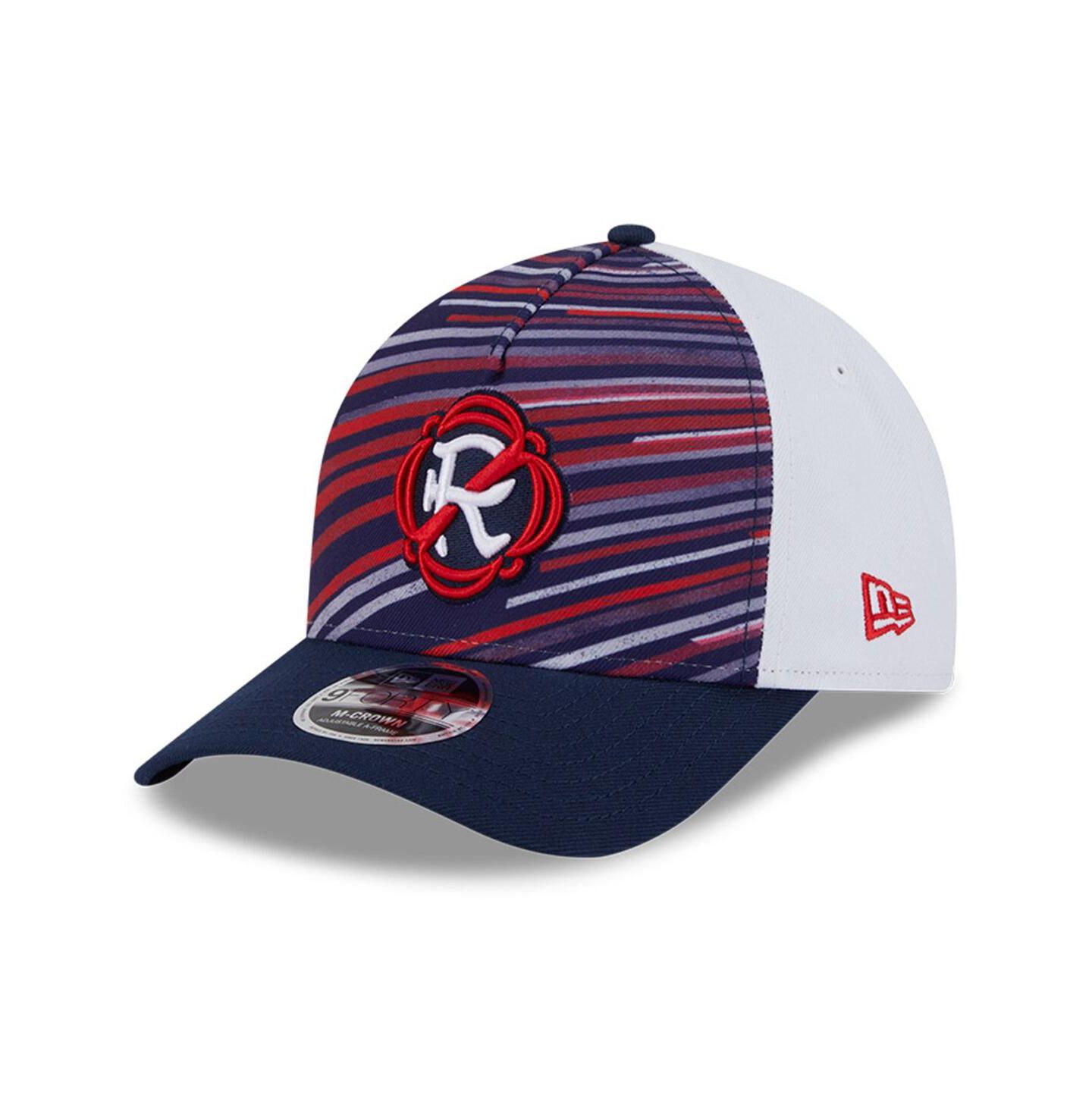 Мужские головные уборы New Era Navy/White New England Revolution 2025 Jersey Hook 9FORTY M-Crown Adjustable Hat — фото 1
