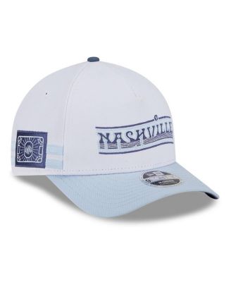 Men's White/Light Blue Nashville SC 2025 Jersey Hook 9FORTY M-Crown Adjustable Hat