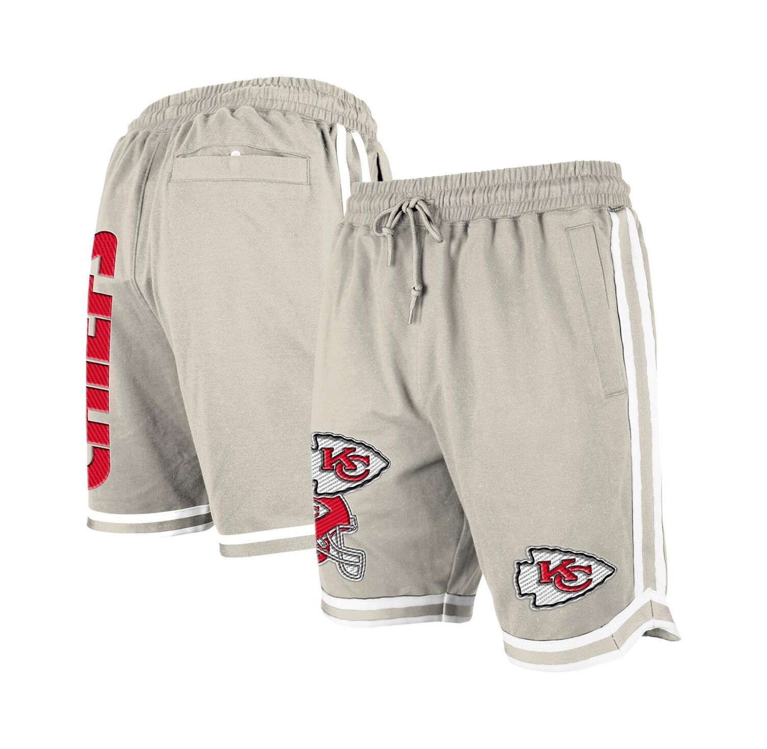 Men's Light Beige Kansas City Chiefs Stone Multi Patch Shorts