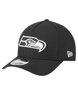 New Era - Men's Black Seattle Seahawks Team Collection 9FORTY M-Crown A-Frame Adjustable Hat