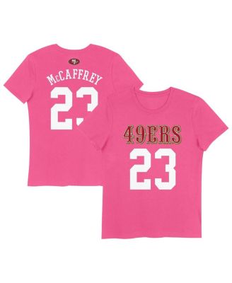 Nike - Big Girls Christian McCaffrey Pink San Francisco 49ers Player Name Number T-shirt