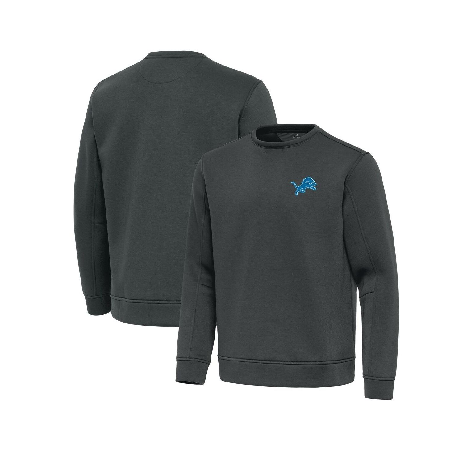 Men's Pewter Detroit Lions Relevant Lightweight Pullover Sweatshirt