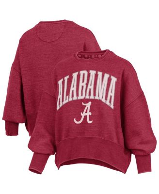 Pressbox - Women's Crimson Alabama Crimson Tide Oversized Waist-Length Crewneck Sweatshirt
