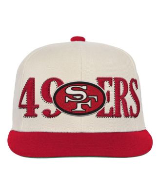 Big Boys and Girls Cream/Scarlet San Francisco 49ers Across the Board Vintage Snapback Hat