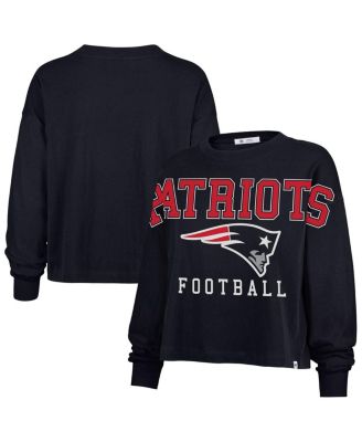 '47 Brand - Women's Navy New England Patriots Outreach City Oversized Long Sleeve T-shirt