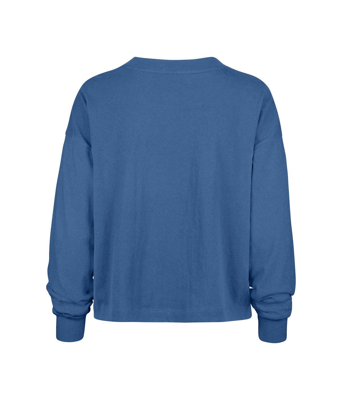 47 Brand '47 Blue Detroit Lions Outreach City Oversized Long Sleeve T-shirt In Blue