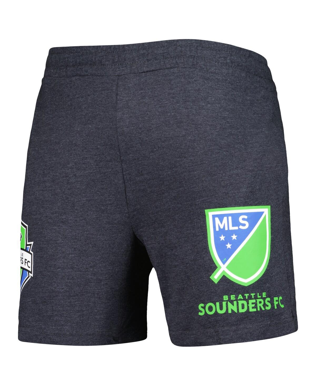 Concepts Sport Men's Charcoal Seattle Sounders Fc Multi-logo Shorts In Blue