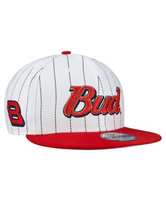Men's White Dale Earnhardt Jr. Budweiser Baseball 9FIFTY Snapback Hat