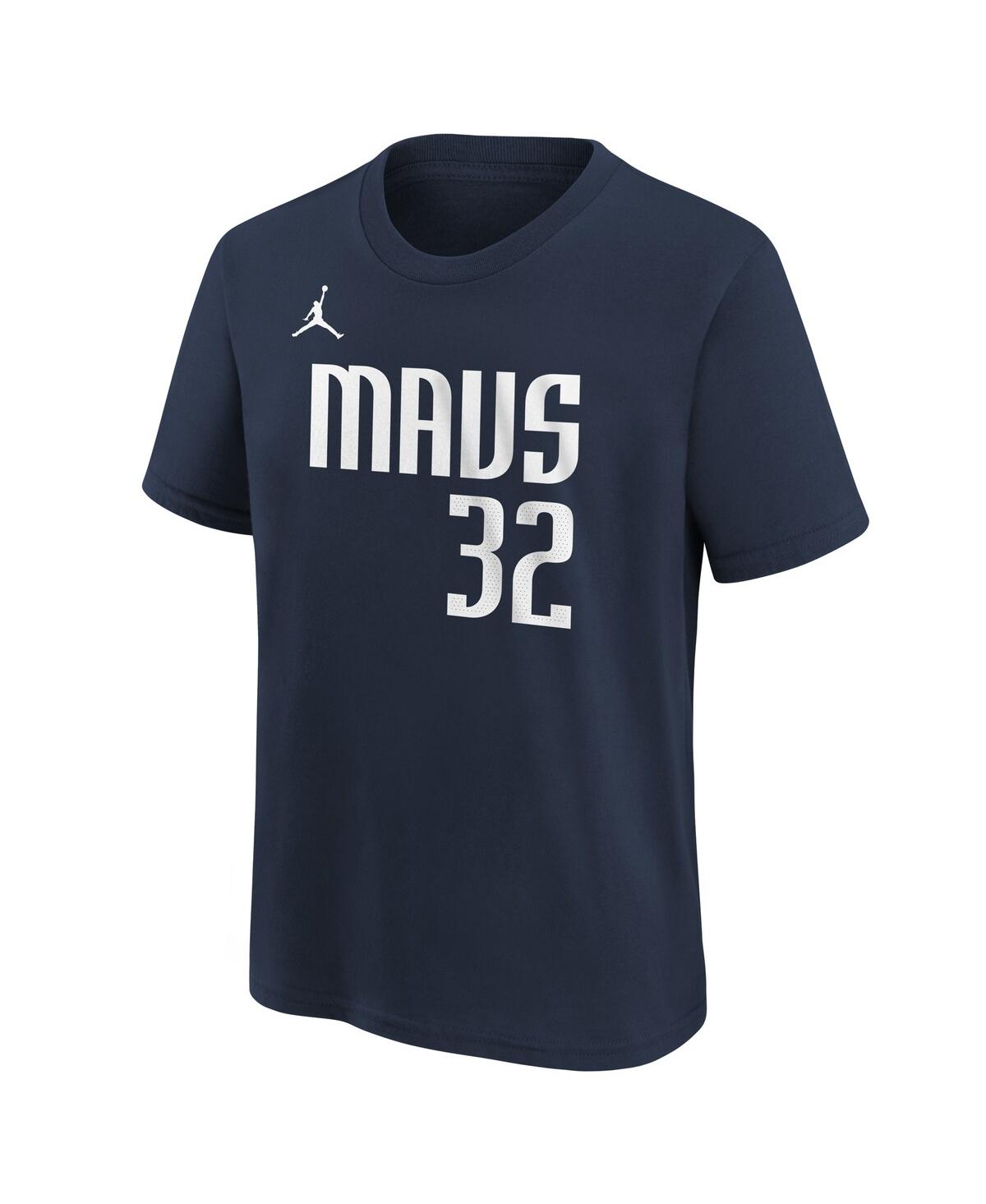 Jordan Big Boys And Girls Cooper Flagg Navy Dallas Mavericks 2025 Nba Draft Statement Name Number T-shirt In Blue