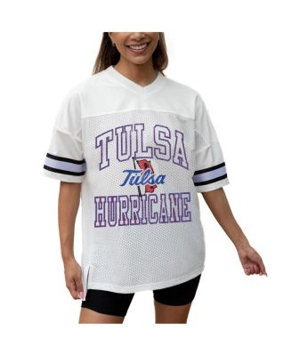 Gameday Couture - Women's White Tulsa Golden Hurricane Iconic Oversized Fashion Jersey