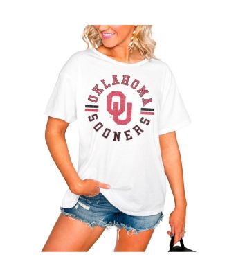 Gameday Couture - Women's White Oklahoma Sooners Vintage Days Easy Relaxed T-shirt
