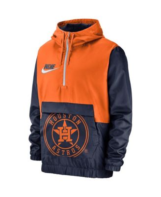 Nike - Men's Navy Houston Astros Anorak 1/2-Zip Pullover Hooded Jacket