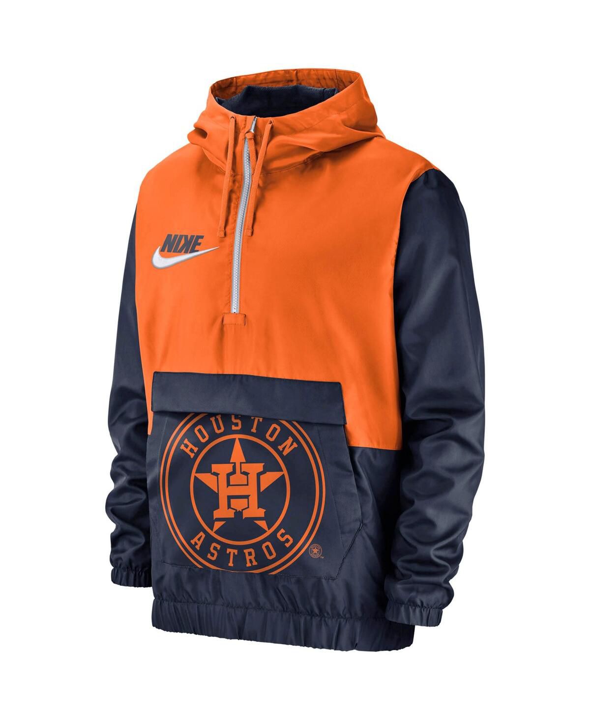 Мужская темно-синяя куртка-анорак Houston Astros с капюшоном и пуловером на молнии 1/2