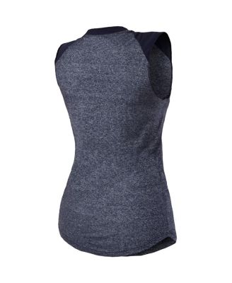 Threads Women's Navy Cleveland Indians Tri-Blend Raglan Muscle Tank Top