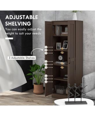 Storage Cabinet, Adjustable Shelves, Pantry Cupboard
