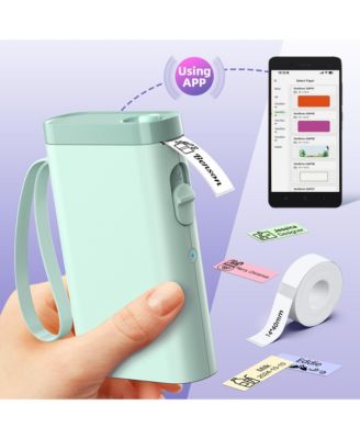 POLONO Label Maker Machine with Tape, P21-A Bluetooth Label Printer, Wireless Mini Label Makers with Multiple Templates for Organizing, Office, Home