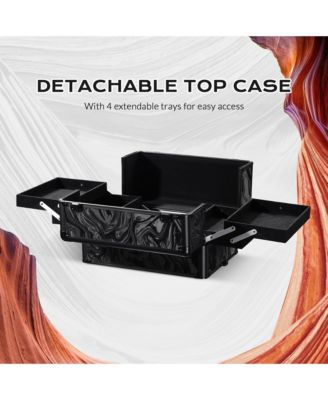 Rolling Makeup Train Case 4in1 Cosmetic Case