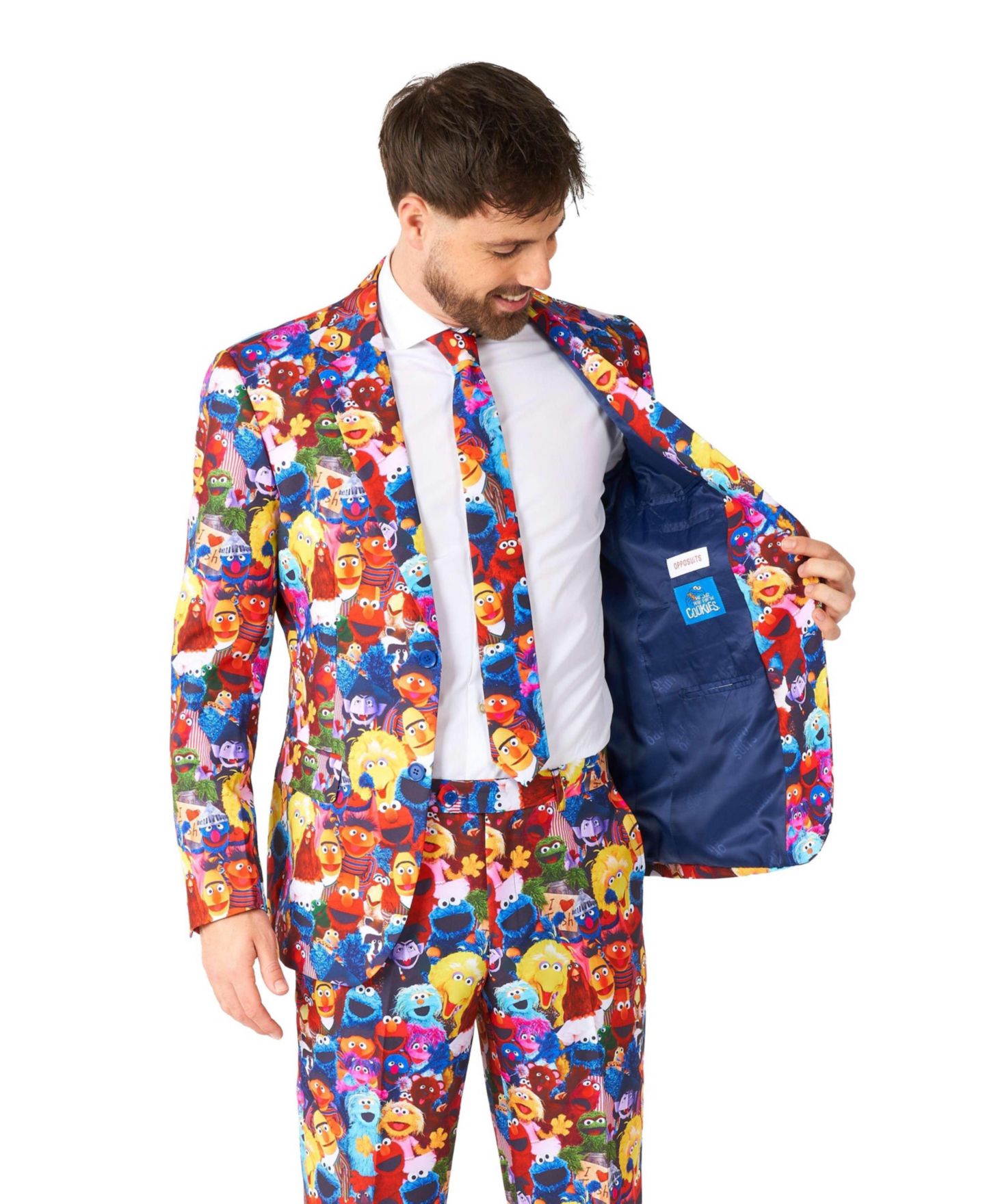 Мужской костюм OppoSuits Sesame Street узкого кроя, Multicolor, цвет: Miscellaneous — фото 3