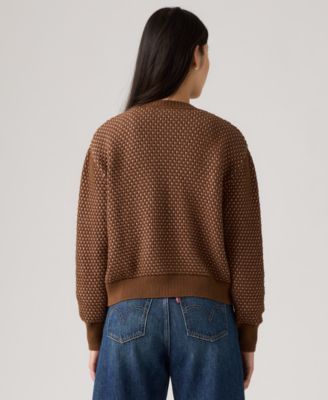 Women's Snowflake Long Sleeve Cardigan Sweater