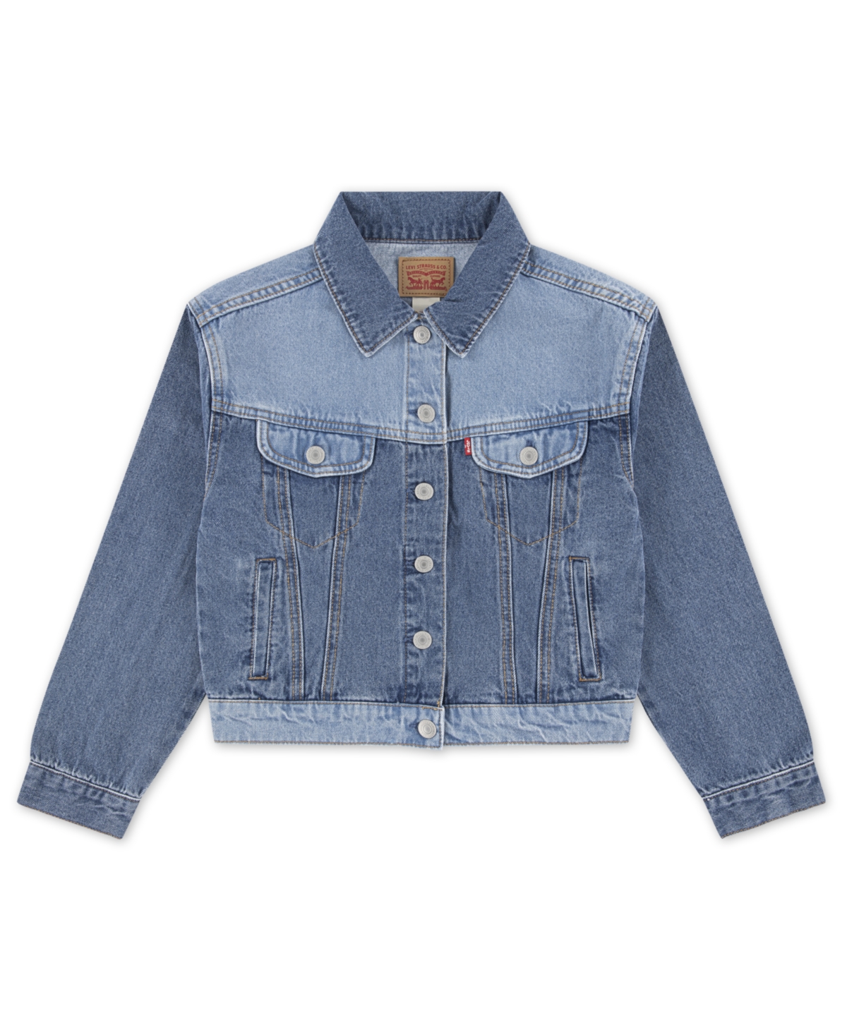Levi's Big Girls Long Sleeves Trucker Jacket In Blue