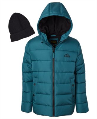 Toddler and Little Boys' Ripstop Mini Puffer Jacket with Beanie