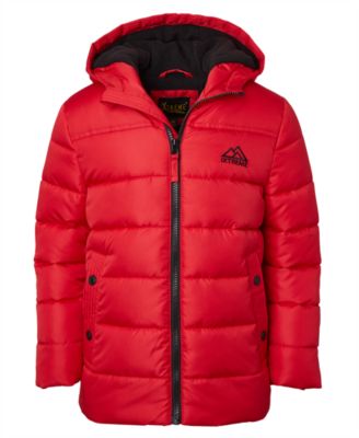 Big Boys' Ripstop Mini Puffer Jacket with Beanie