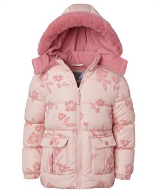 Kensie Girl - Big Girls Flocked Floral Puffer Jacket