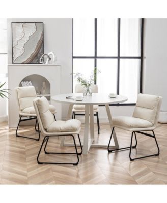 Innes 5-Pc Round Dining Set, Trestle Table with 4 Chairs