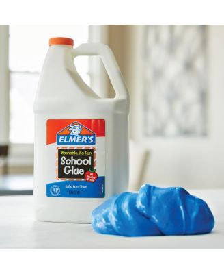 School Glue Combo Pack: 1 Gallon Clear Glue & 1 Gallon White Glue Washable, Safe, and Non-Toxic for Classroom and Craft Use