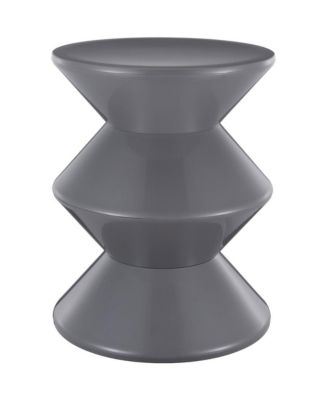 Aura Modern Plastic Side End Table, Indoor/Outdoor Use, Grey
