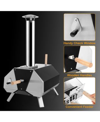 Outdoor Pizza Oven Machine 12'' Pizza  Grill Maker Portable with  Foldable legs