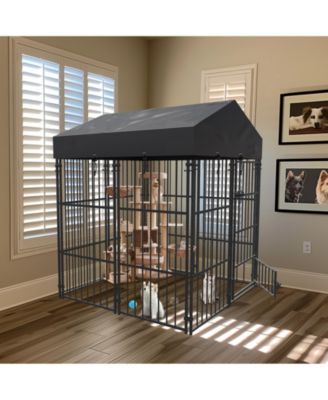 Waterproof Dog Kennel Outdoor Dog Playpen Enclosure with Roof,50x47.2x64.9''
