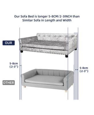 Large Dog Cat Pet Elevated Raised Bed Sofa for All Breed Super Soft Mat Pad