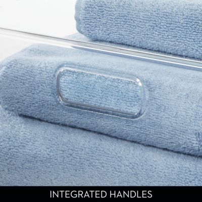 Stackable Plastic Pantry Storage Bin with Handles - Clear - Made in USA