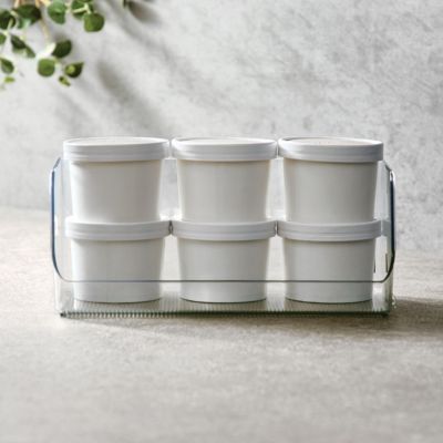 Wide Stackable Open-Front Storage Bins - Set of 6