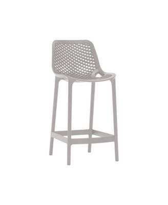 Mykonos Grey Outdoor Patio Stool, Set of 4
