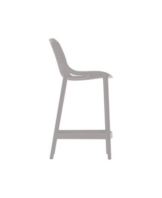 Mykonos Grey Outdoor Patio Stool, Set of 4